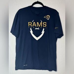 Navy Nike Rams Football Dri-fit T-Shirt